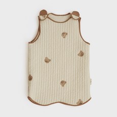 쉐베베 유아용 쉐고미 누빔 자수 수면조끼