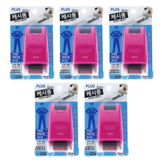 PLUS 防止個人信息洩露滾子郵票現金乒乓球 IS-500CM-KR 粉色, 黑色的, 5個