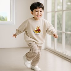 키즈꼬모 아동용 기모 호떡이 상하의 세트