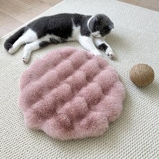 데이소이 고양이 럭셔리 쿠션 원형, 13핑크, 1개