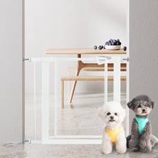 딩동펫 끼임방지 투명 안전문, 화이트, 1개