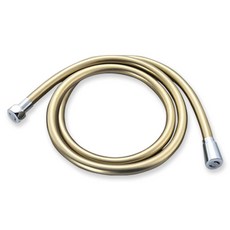 管狀PVC蓮蓬頭軟管+矽膠環2入組, 1.8m, 金色