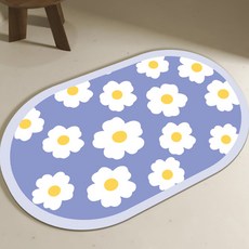 위더홈 에그 플라워 카페트, 블루, 1개