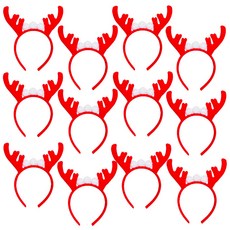 Stupid 棉球魯道夫髮箍, 紅色, 12個