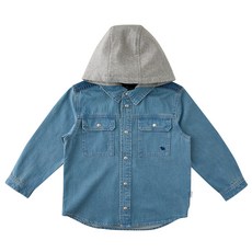 BLUEDOG 兒童款連帽可拆牛仔襯衫