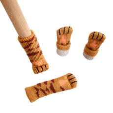 바이아 큐트 소음방지 의자 발커버, 호랑이, 4개