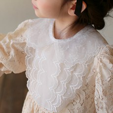 LuckyBambine 兒童圓點扇貝邊領圍