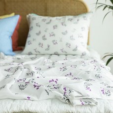 헬로우슬립 시원한 베리 썸머 풍기인견 홑이불 + 베개커버 세트, 블랙베리