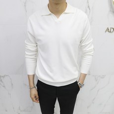 Adore Classic 男士開領亨利領喀什米爾長袖針織衫 ZR