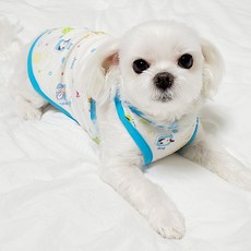 도기코디 반려동물 아기동물 나시, 블루, 1개