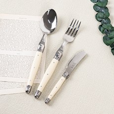 장듀보 라귀올 디너스푼 + 포크 + 버터나이프 세트, 아이보리, 1세트, 스푼 + 포크 + 버터나이프