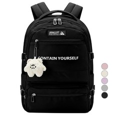 Addedit 休閒背包 + 鑰匙圈 隨機出貨, 背包(黑色)、鑰匙圈(隨機出貨)