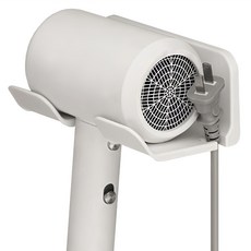 Pickypicks 免打孔黏貼式吹風機掛架, 1個, 白色