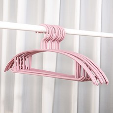 solve living 基本圓弧形防肩角防滑衣架, 40個, 粉紅色
