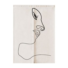 Gilgeuri 藝術素描半門簾, E(白色)