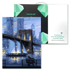 TUCO.B 藝術鑽石畫DIY套組 30 x 40 cm, 午夜大橋(D30-23), 1套