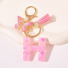 ING Market 粉紅粉紅可愛字母商品掛飾, 1個, H