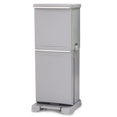 Relibin 直立式雙層分類回收箱 48L, 灰色, 1個