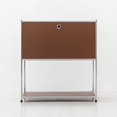 마켓비 심플리 수납장 BC264 방문설치, 브라운