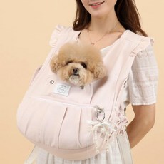 RITOGATO 寵物 Bodeulri Flora 前揹包, 粉紅色, 1個