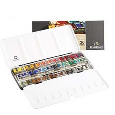 ROYAL TALENS 皇家泰倫斯 REMBRANDT 林布蘭 固體水彩顏料豪華組, 36色