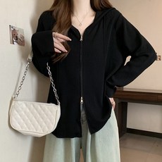 PEONIST 女款雙拉鍊羅紋運動連帽外套