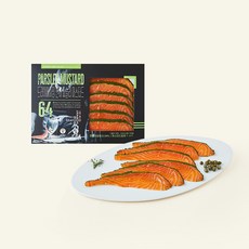 은하수산 프리미엄 드라이에이징 64시간 파슬리머스타드 훈제연어 (냉장), 120g, 1개