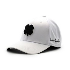 BLACK CLOVER 高爾夫球帽 BCC, 黑+白