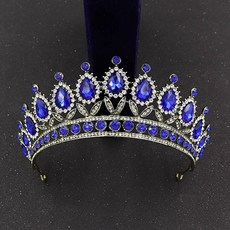 Estella 水滴公主皇冠 H005 EST306, 復古藍, 1個