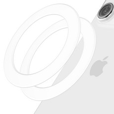 MOLAN CANO MagSafe 磁吸現代風圓形磁鐵貼紙, 白色, 2個