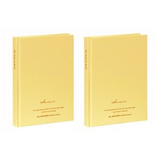 ICONIC Souvenir B6線條精裝筆記本日記本, 02 奶油黃油, 2個