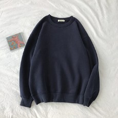 PEONIST 女款素色寬鬆圓領運動衫
