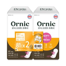 Onyq Soft Fresh 長內褲襯墊, 2包, 81入