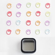 Yarna 掛式記號環 20入 + 收納盒組合, 1套, 隨機出貨(記號環)