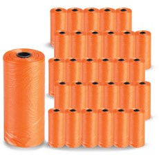 Meongyang 寵物拾便袋 補充用, 黃橙色, 20張, 30捲