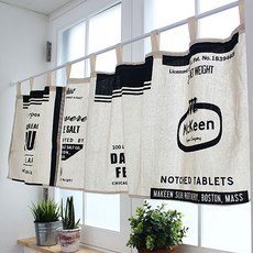 半窗窗簾 窗幔, 混合色