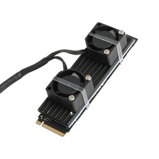 넥시 NVMe M.2 SSD 방열판 듀얼팬 쿨러, NX-HS-2FAN, 1개