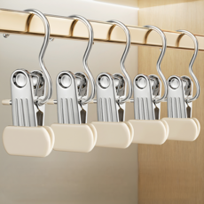 일상포인트 옷장정리 바지걸이 집게, 베이지, 20개