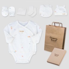 Organic Boom 青蛇年 蛇年 按扣肚衣 夏季用連身衣 + 帽子 + 圍兜 + 防抓手套 + 襪子 + 手帕 + 提袋 + 禮盒 8件組