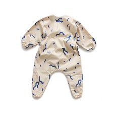 Soabe 頂級 Larva 幼兒全身美術畫畫衣 + 防水袋套組, 米色