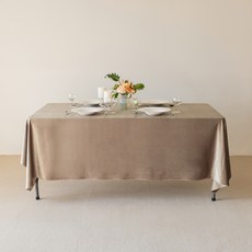 DAESUNG TEXTILE 活動用絲絨流蘇桌布, 特小(90 x 150 cm), 810 米色