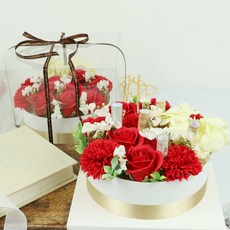 Bluehen 5p 零用錢花朵蛋糕, 紅色, 5個