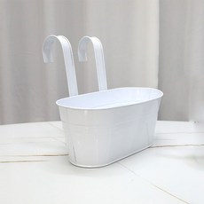 Onup 鐵製掛架花盆, 白色, 1個