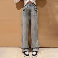 Starbean 女童字母刺繡休閒丹寧褲