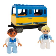Toy Plus 故事積木 火車列車與人偶補充包 樂高相容積木 7件, 混合顏色