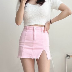 마인플로우 스판 트임 미니 스커트 HY799
