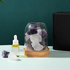 Quardi水晶香薰燈組, 紫色+白色, 1個