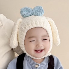 woojooi 新生兒棉花糖護耳毛帽