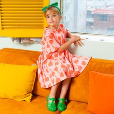 라라아망 여아용 통기성 꽃송이 원피스