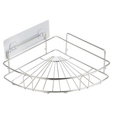 Saenghwalgongsik 角落型不鏽鋼浴室層架, 1個, 銀色